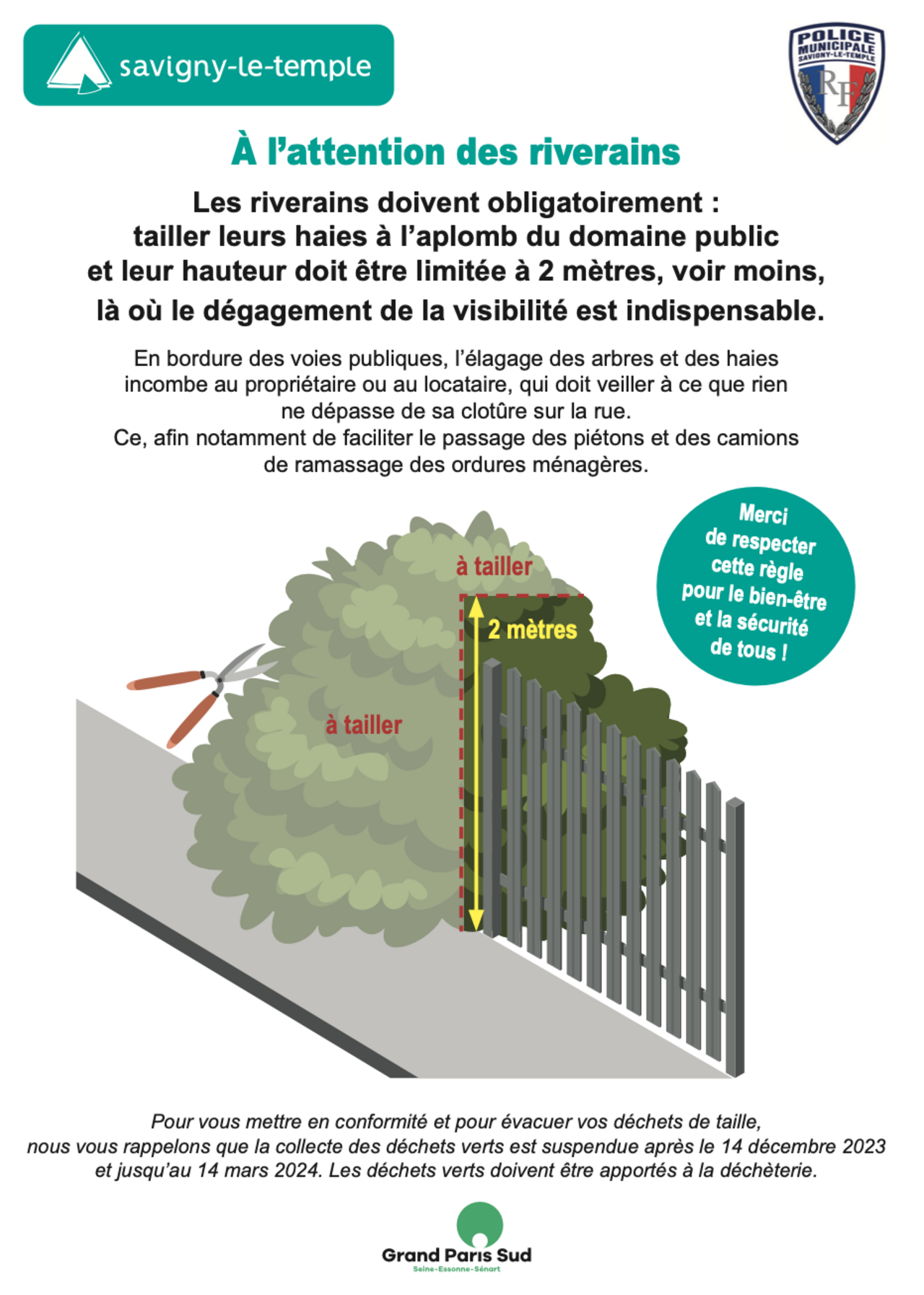 Contribuez à la sécurité de tous